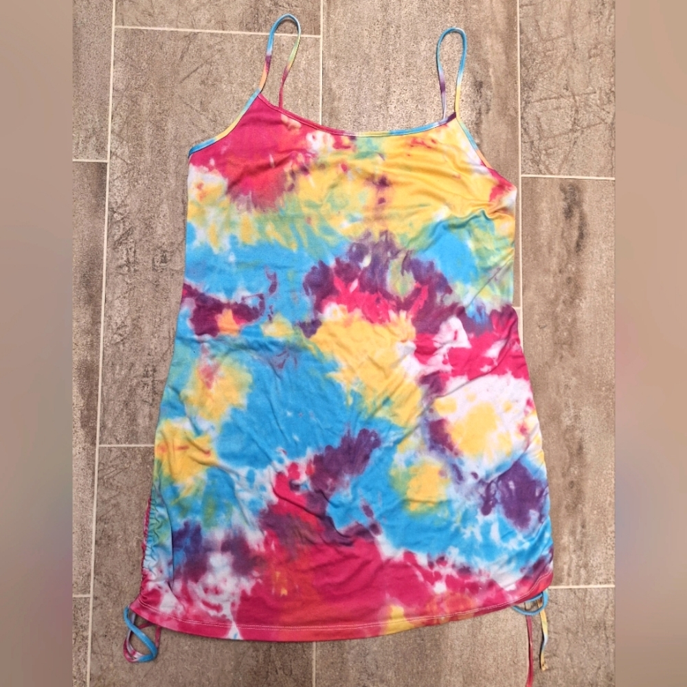 Tye-dye spaghetti strap dress- Sz 3XL
